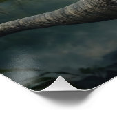 Amazone auf Dinosaurier vor Vulkan – Epische Fant ポスター (コーナー)