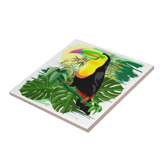 Amazoniaの緑の雨林のToucan タイル (側面)