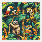 Amazonian Rainforest Creatures Peel and Stick 壁紙 (正面)