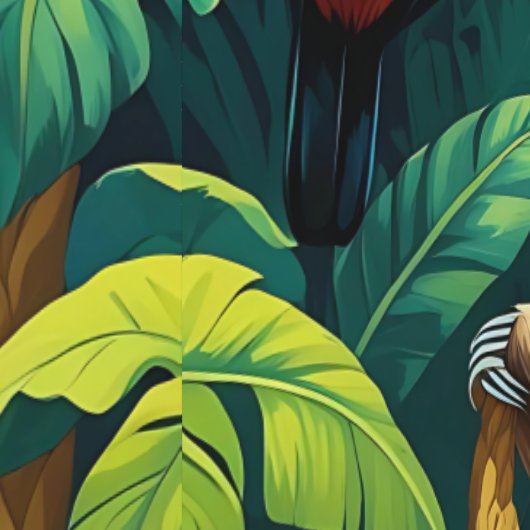 Amazonian Rainforest Creatures Peel and Stick 壁紙 (縫い目)