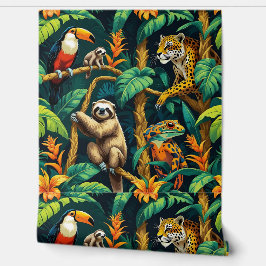 Amazonian Rainforest Creatures Peel and Stick 壁紙