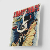 Ambassadeurs スクエア壁時計 (傾斜)