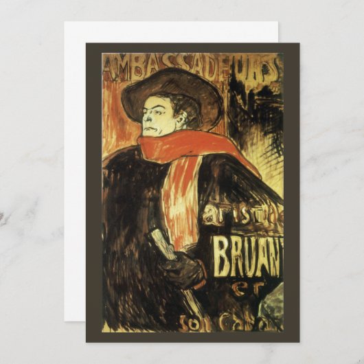 Ambassadeurs, Aristide Bruant by Toulouse Laurec (正面/裏面)