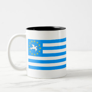 Ambazonia - Ambaの土地-南Cameroonsの旗 ツートーンマグカップ