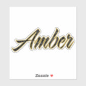 Amber black gold Lettering Aufkleber Sticker シール (シート)