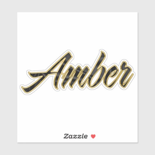 Amber black gold Lettering Aufkleber Sticker シール (シート)