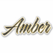 Amber black gold Lettering Aufkleber Sticker シール (正面)
