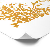 Amber Botanical Arch Garden Wedding Welcome  ポスター (角)