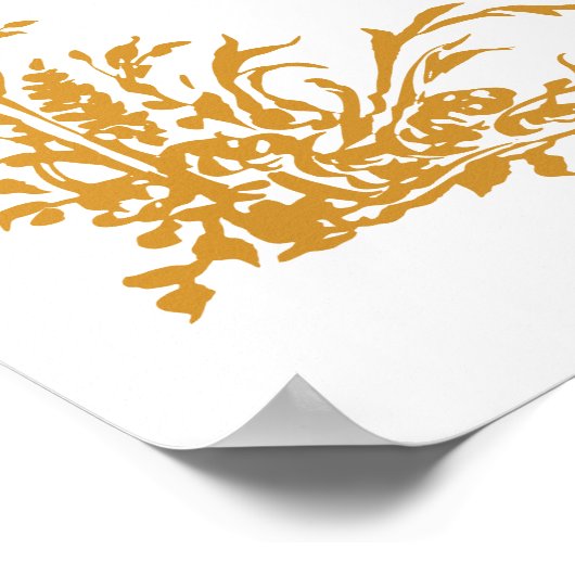 Amber Botanical Arch Garden Wedding Welcome  ポスター (角)