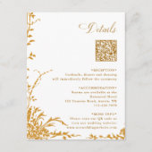 Amber Botanical Wedding QR Code Details  エンクロージャーカード (正面)