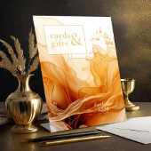 Amber Brandy抽象芸術インクカード&ギフトID1089 台座サイン