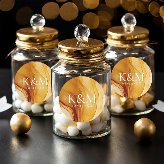 Amber Brandy抽象芸術結婚のID1089 ラウンドシール