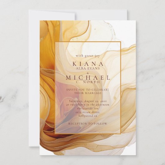 Amber Brandy抽象芸術結婚インクID1089 (正面)