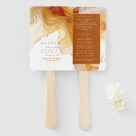 Amber Brandy抽象芸術結婚インクID1089 ハンドファン