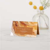 Amber Brandy抽象芸術結婚インクID1089 プレイスカード (裏面)