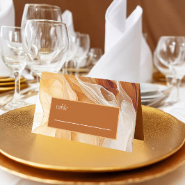 Amber Brandy抽象芸術結婚インクID1089 プレイスカード