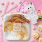 Amber Brandy抽象芸術結婚インクID1089 ペーパープレート (パーティー)