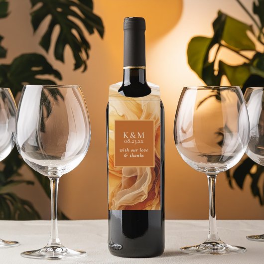 Amber Brandy抽象芸術結婚インクID1089 ボトルネックタグ