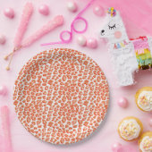 Amber Color and White Leopard Print ペーパープレート (パーティー)
