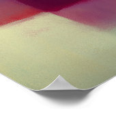 Amber Crimson Color Field Abstract Modern Wall Art ポスター (角)