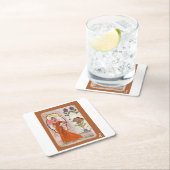 Amber Elegance スクエアペーパーコースター (インサイチュ)