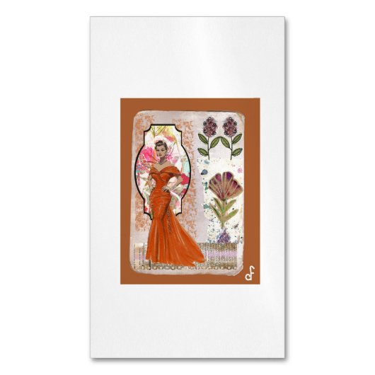 Amber Elegance マグネット名刺 (正面縦)