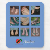 Amber Feet Collage Mousepad マウスパッド (正面)