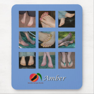Amber Feet Collage Mousepad マウスパッド