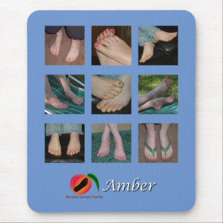 Amber Feet Collage Mousepad マウスパッド