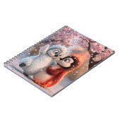 Amber & Frosty Cherry Blossom Penguin Notebook ノートブック (左側)