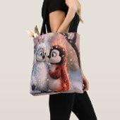 Amber & Frosty Cute Penguin Tote Bag トートバッグ (クローズアップ)