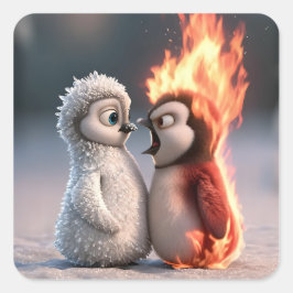 Amber & Frosty Tiny Penguins Big Feelings スクエアシール