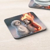 Amber & Frosty Tiny Penguins Big Feelings Coaster コースター (左側)