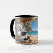 Amber & Frosty Tropical Beach Day マグカップ (正面左)