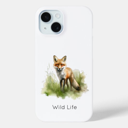 Amber Gaze: Meadow Fox カスタムデザイン Case-Mate iPhoneケース (裏面)