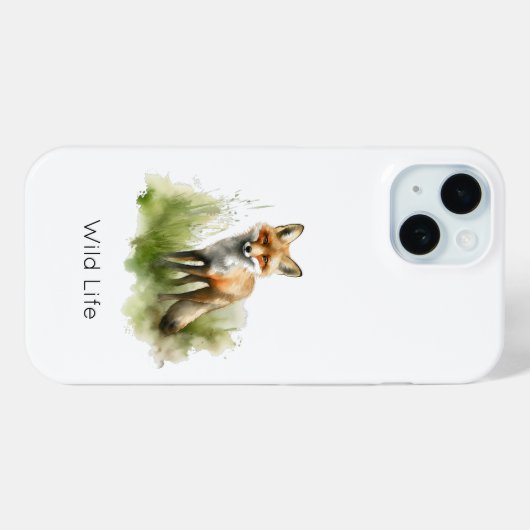 Amber Gaze: Meadow Fox, custom Case-Mate iPhoneケース (裏面 (横))