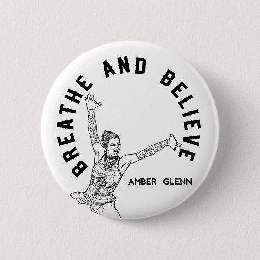 Amber Glenn Inspired Button 缶バッジ (正面)