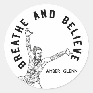 Amber Glenn Inspired Sticker ラウンドシール