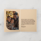 Amber Glow Cozy Vibes Christmas Photo 箔シーズンカード (内側レイダウン)