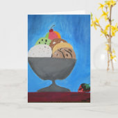 Amber Larsenによる「アイスクリーム」付きグリーティングカード カード (黄色い花)