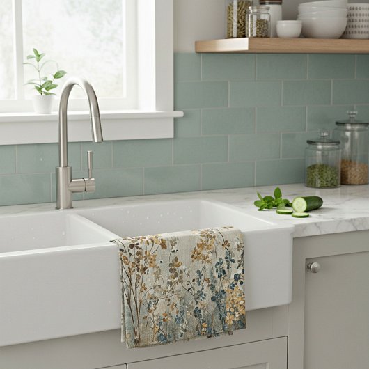 Amber meadow floral キッチンタオル