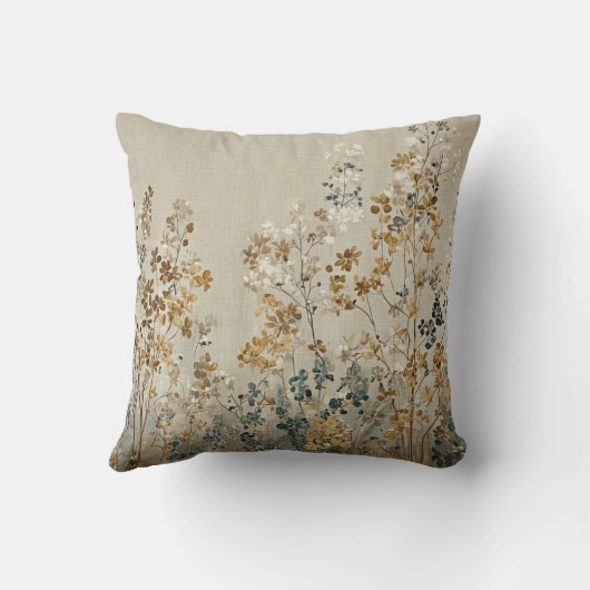 Amber meadow floral クッション (裏面)