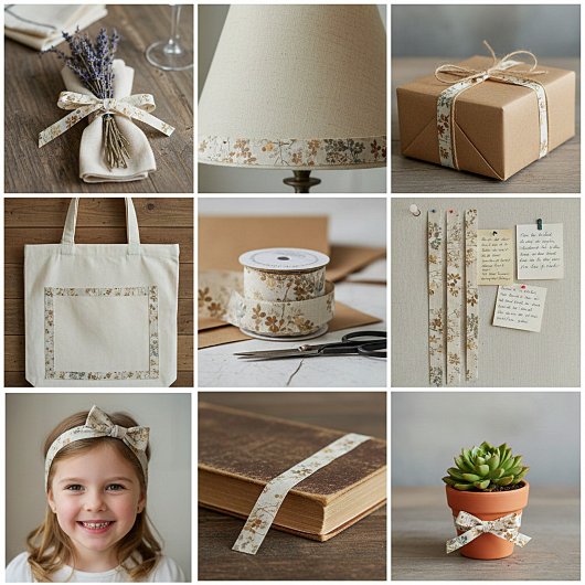 Amber meadow floral グログランリボン