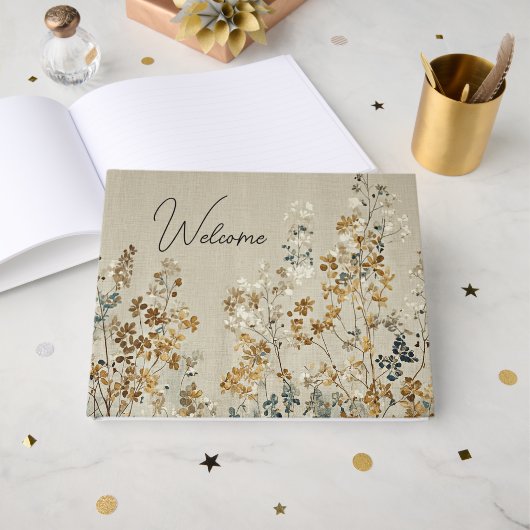 Amber meadow floral ゲストブック (正面見開き)