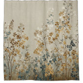 Amber meadow floral シャワーカーテン (正面)
