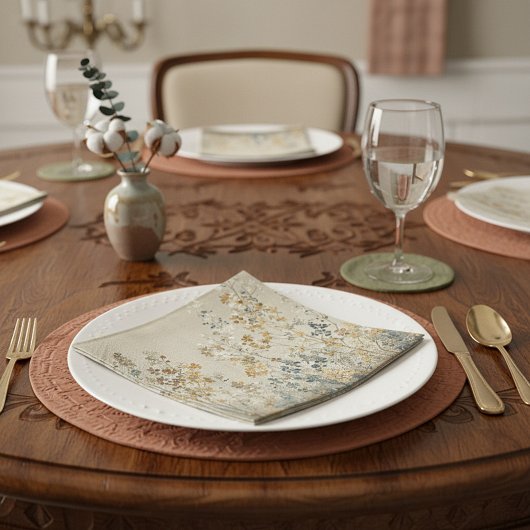 Amber meadow floral スタンダードランチョンナプキン