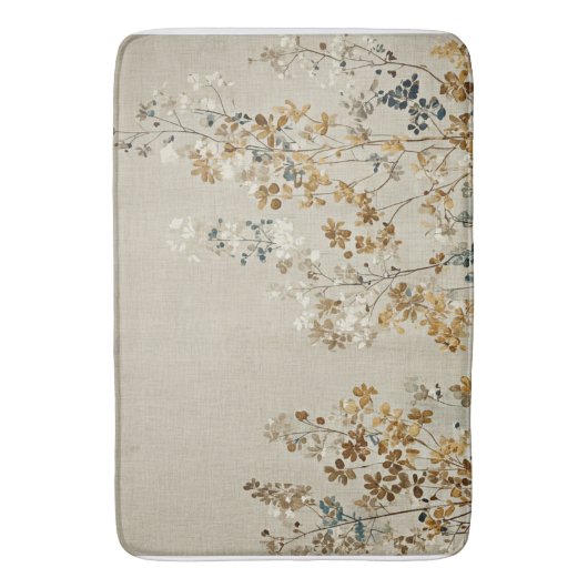 Amber meadow floral バスマット (正面縦)