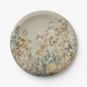 Amber meadow floral ペーパープレート (正面)
