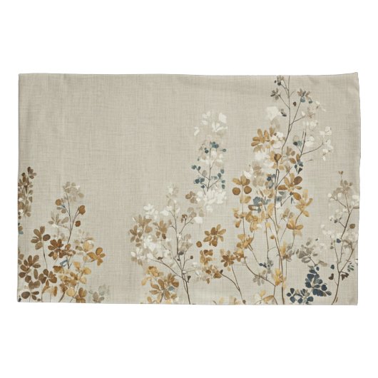 Amber meadow floral 枕カバー (裏面)