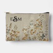 Amber meadow floral monogram アクセサリーポーチ (正面)